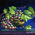 Grapes in a Footed Bowl