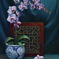 Orchids in a Chinese Pot
